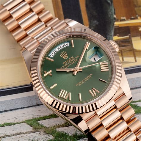 rolex day date 40 olive|Rolex Day-Date reference 228235.